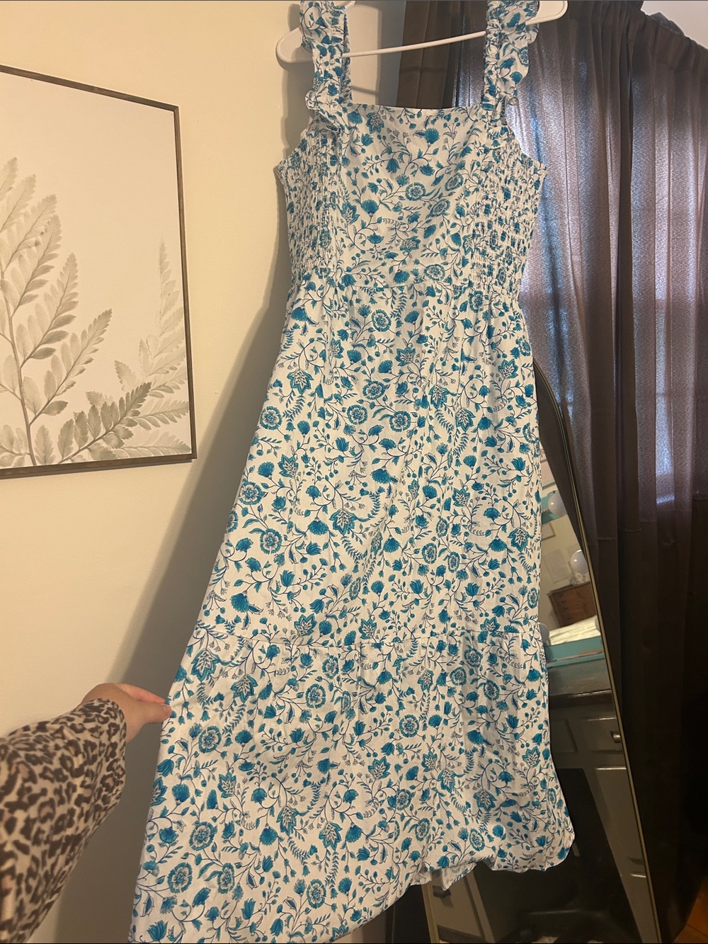 Draper James Blue Floral Ruffled Strap Midi Dress - Women